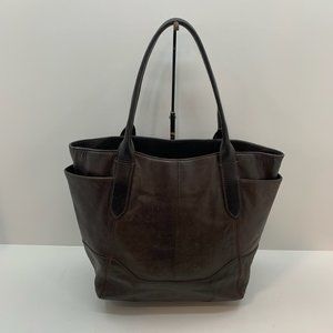 Frye Dark Brown Leather Tote Bag